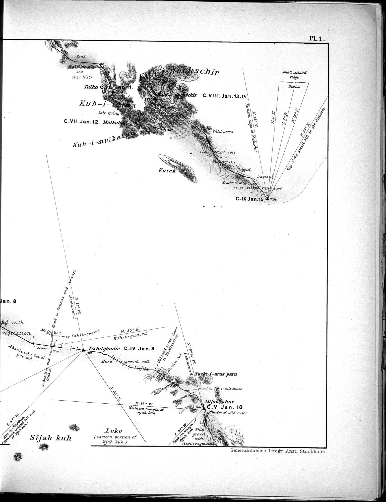 Eine Routenaufnahme durch Ostpersien : vol.1 / Page 21 (Grayscale High Resolution Image)