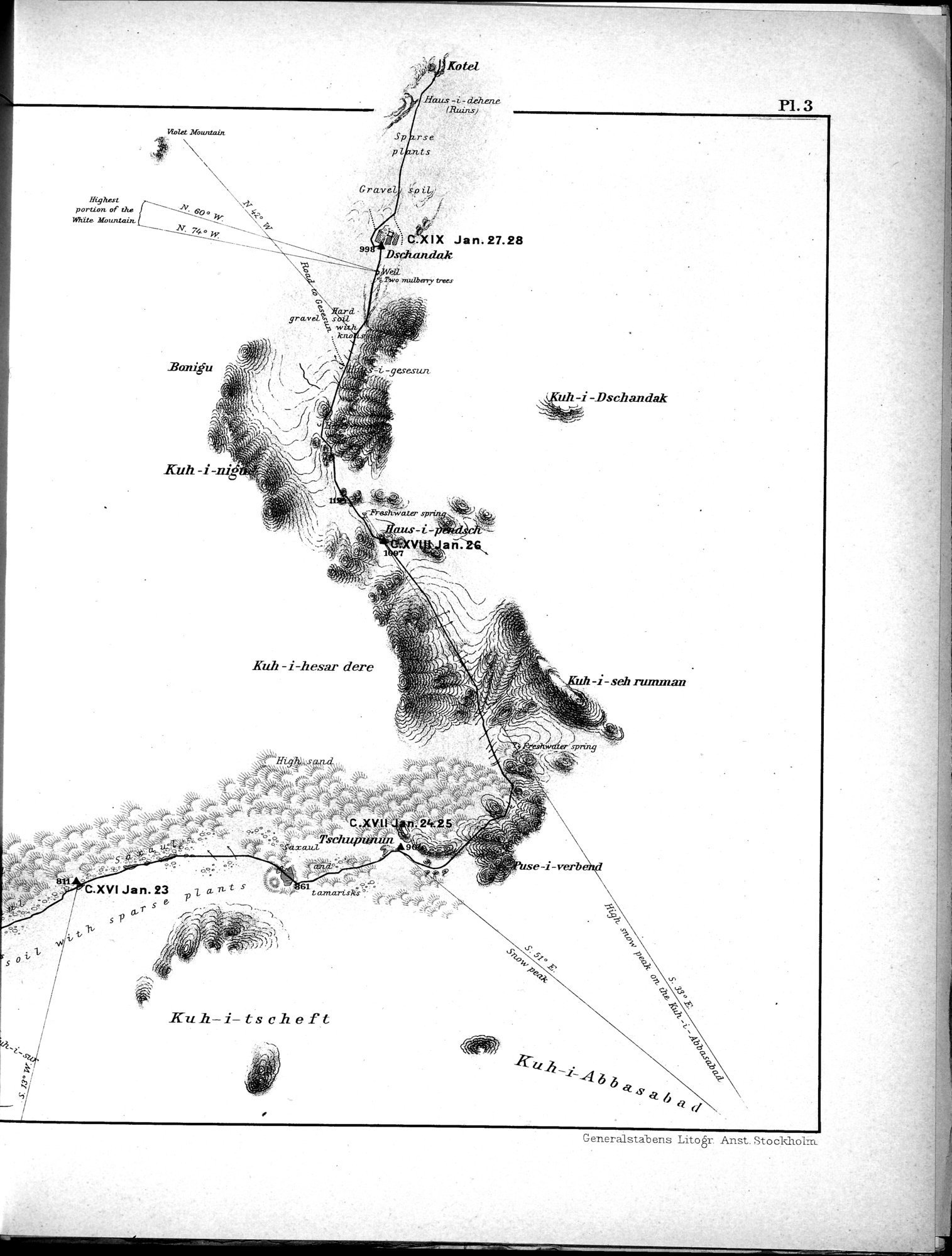 Eine Routenaufnahme durch Ostpersien : vol.1 / Page 51 (Grayscale High Resolution Image)