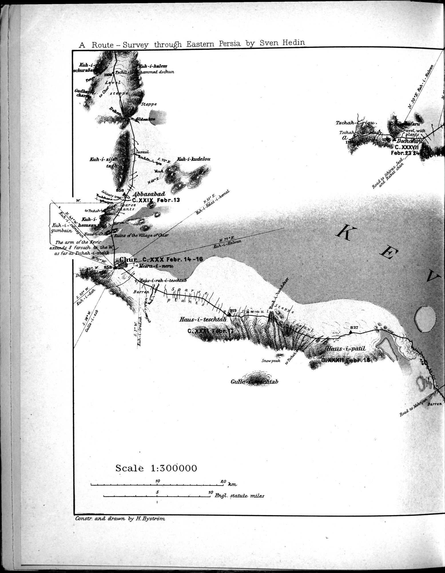Eine Routenaufnahme durch Ostpersien : vol.1 / Page 92 (Grayscale High Resolution Image)