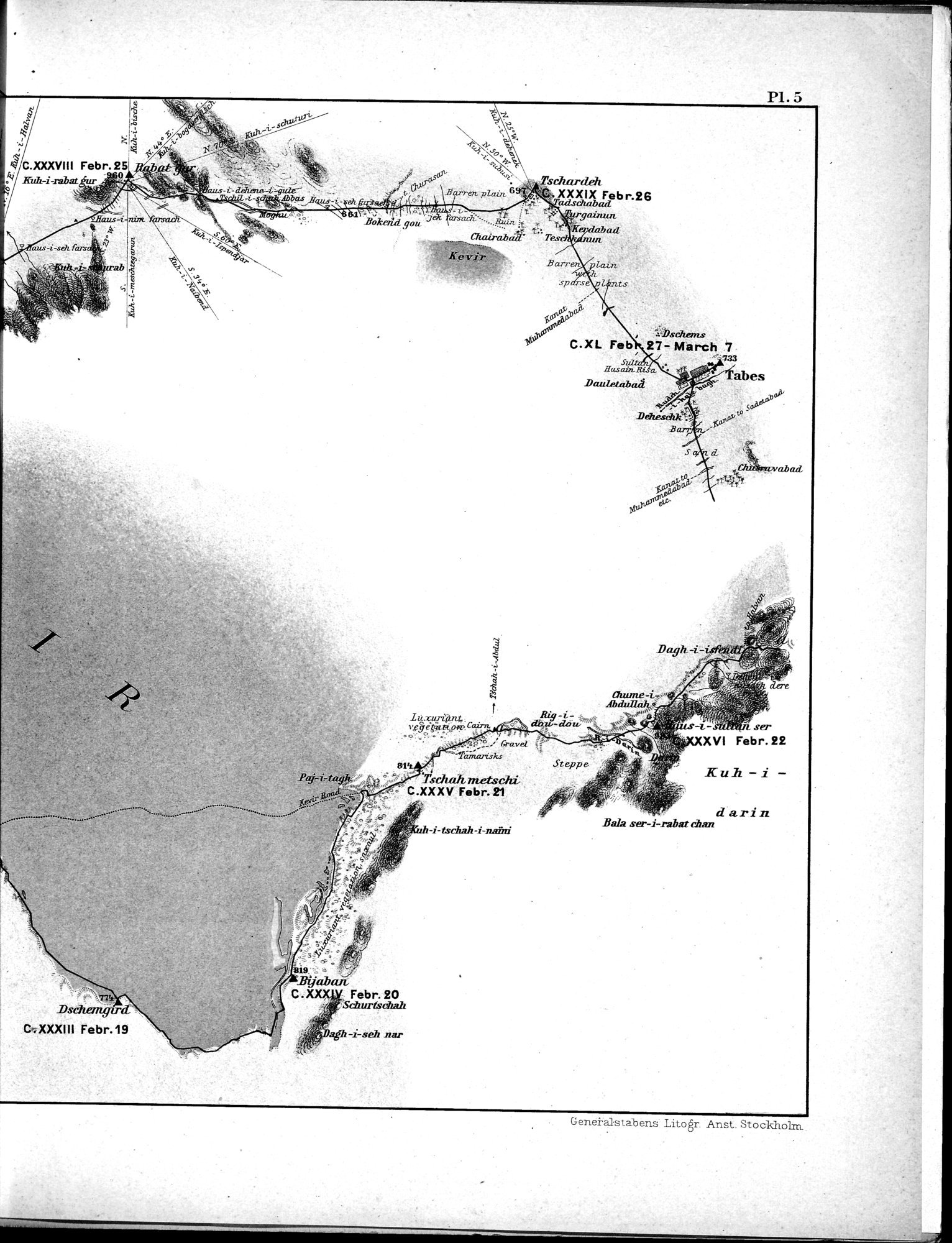 Eine Routenaufnahme durch Ostpersien : vol.1 / Page 93 (Grayscale High Resolution Image)