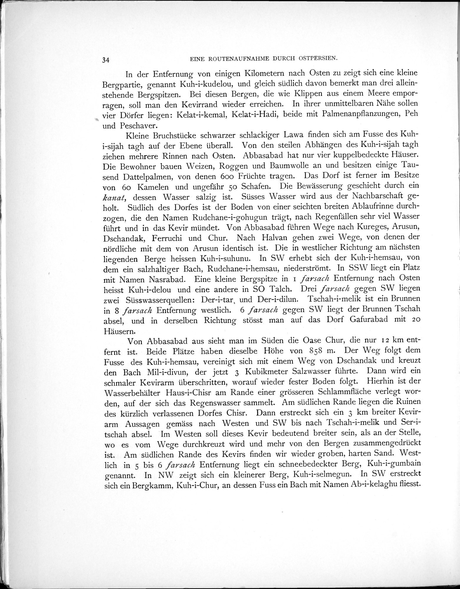 Eine Routenaufnahme durch Ostpersien : vol.1 / Page 98 (Grayscale High Resolution Image)