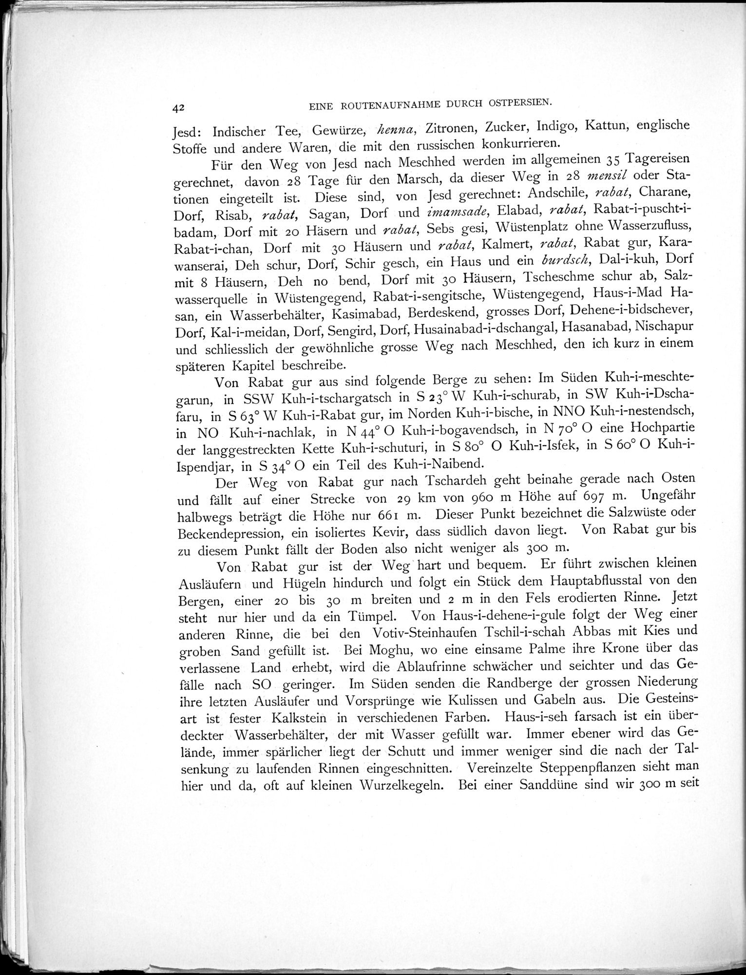 Eine Routenaufnahme durch Ostpersien : vol.1 / 120 ページ（白黒高解像度画像）
