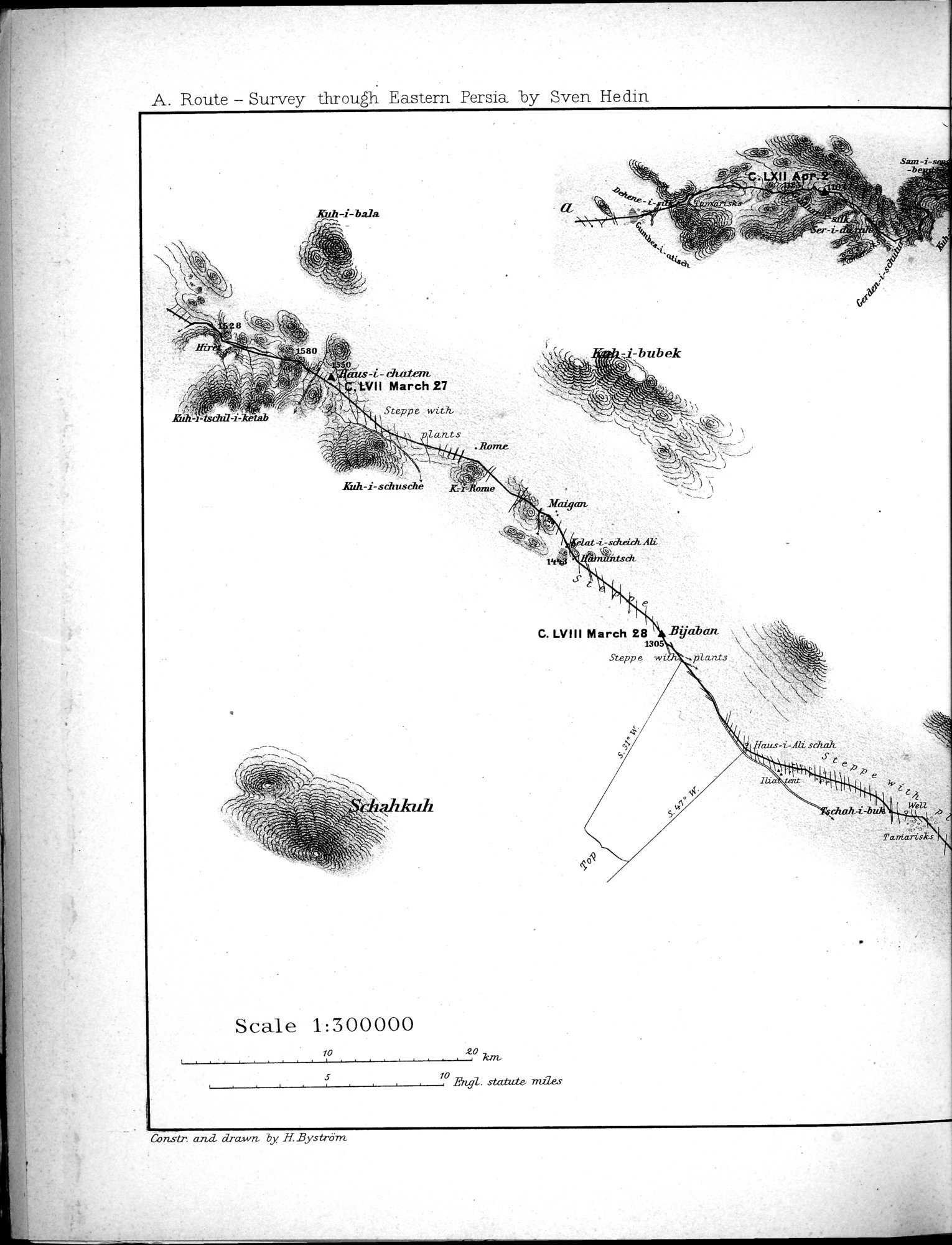 Eine Routenaufnahme durch Ostpersien : vol.1 / Page 214 (Grayscale High Resolution Image)