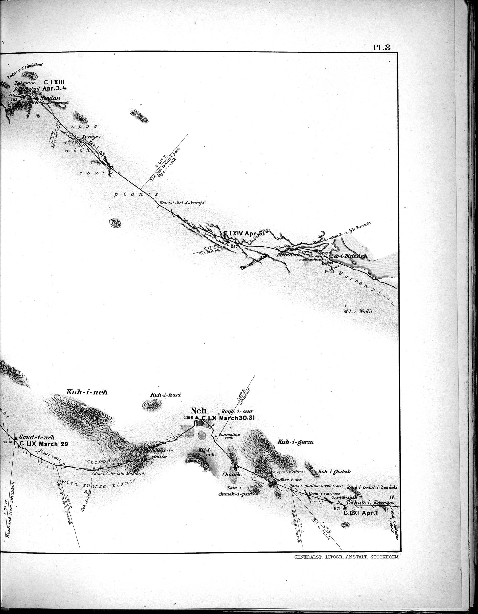 Eine Routenaufnahme durch Ostpersien : vol.1 / Page 215 (Grayscale High Resolution Image)