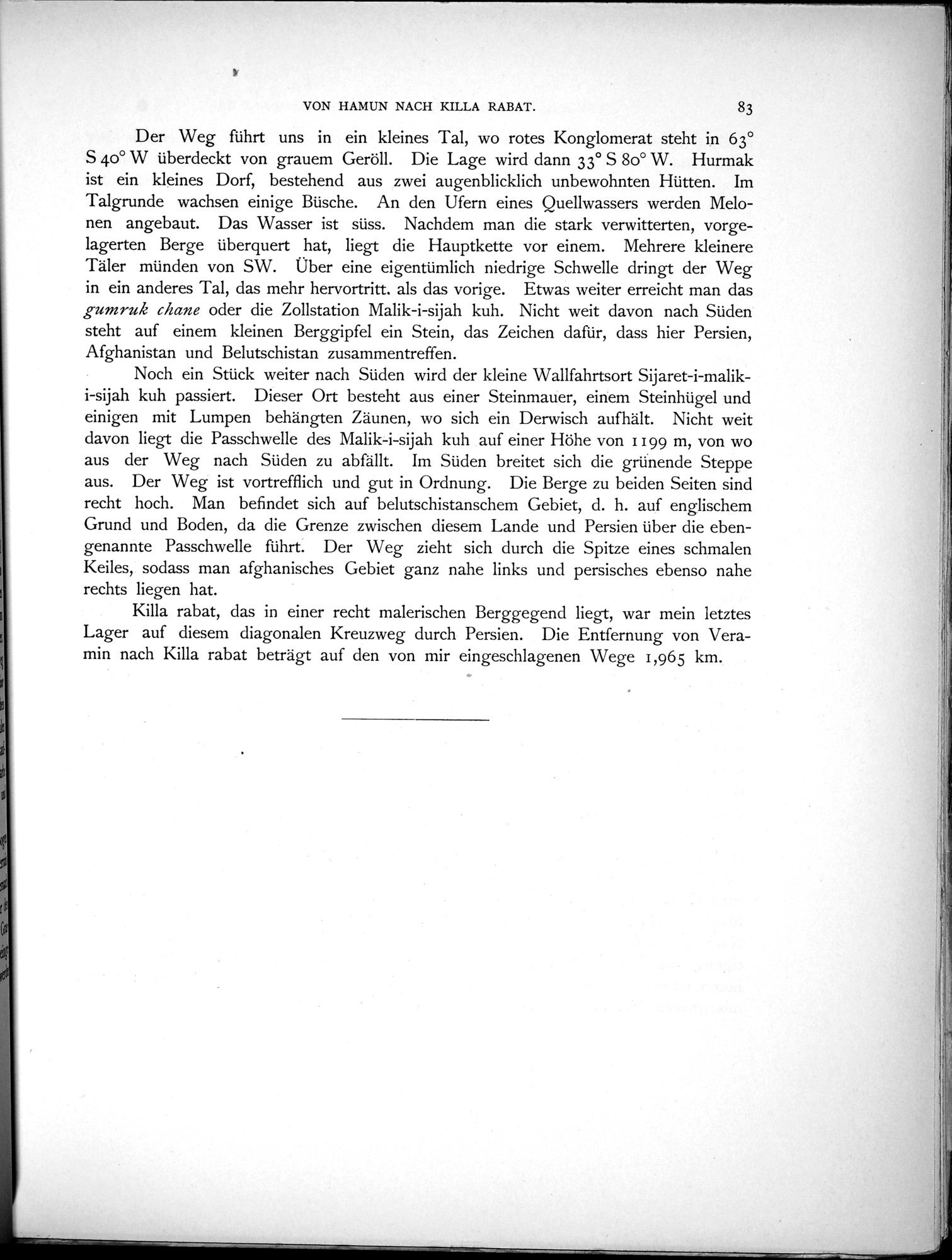 Eine Routenaufnahme durch Ostpersien : vol.1 / Page 263 (Grayscale High Resolution Image)