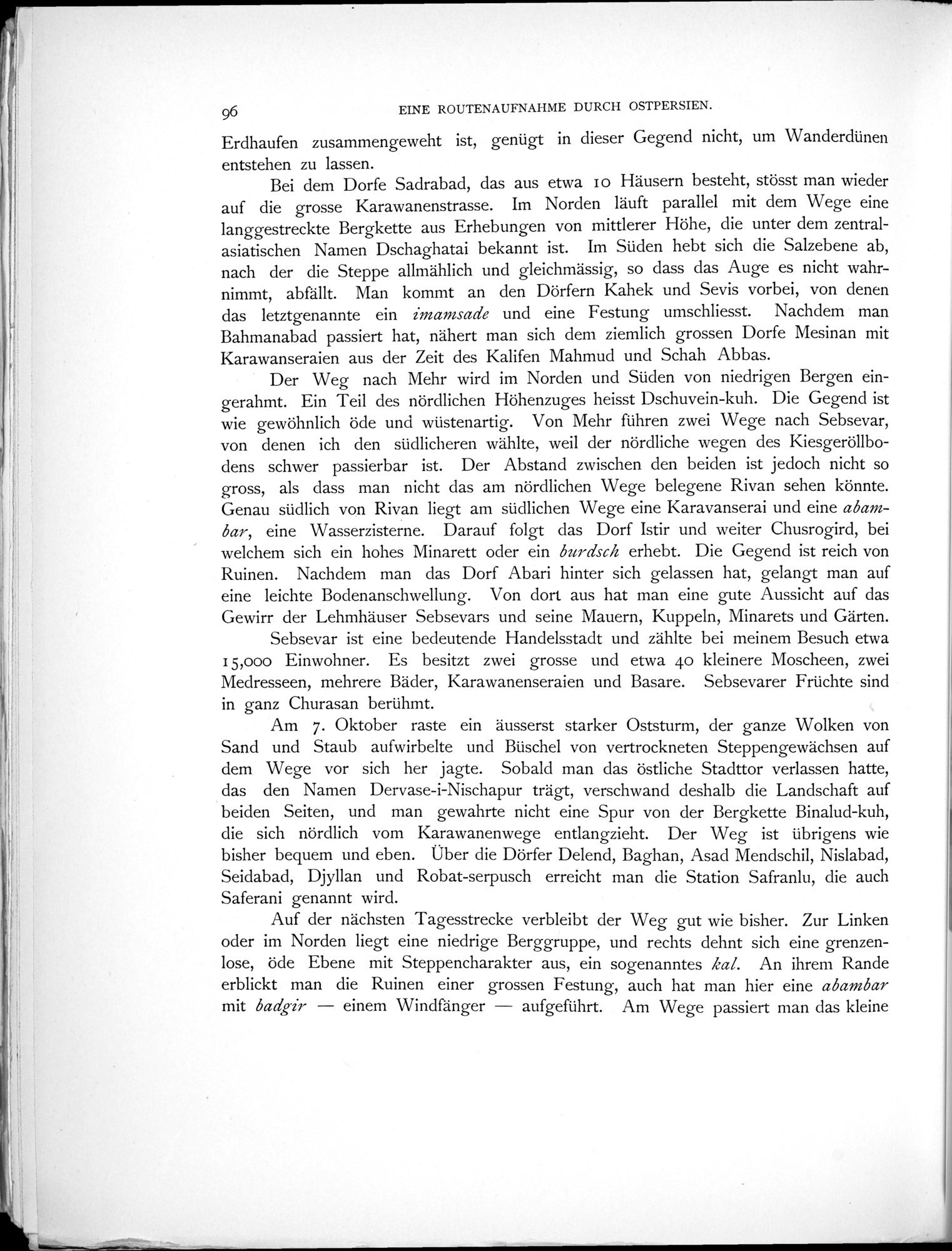 Eine Routenaufnahme durch Ostpersien : vol.1 / 276 ページ（白黒高解像度画像）