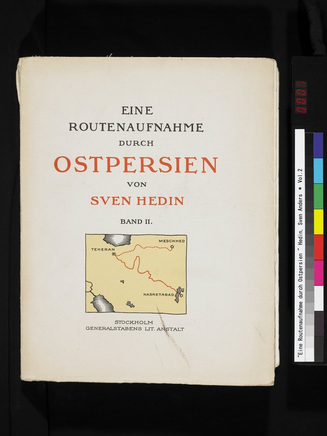 Eine Routenaufnahme durch Ostpersien : vol.2 / 1 ページ（カラー画像）