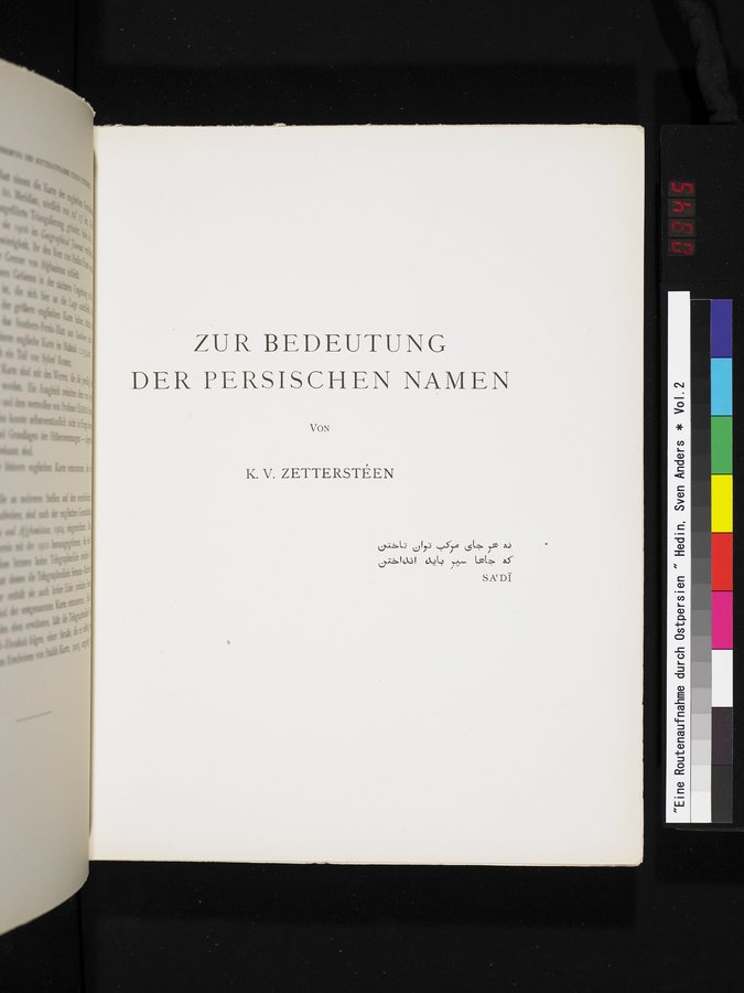 Eine Routenaufnahme durch Ostpersien : vol.2 / 345 ページ（カラー画像）
