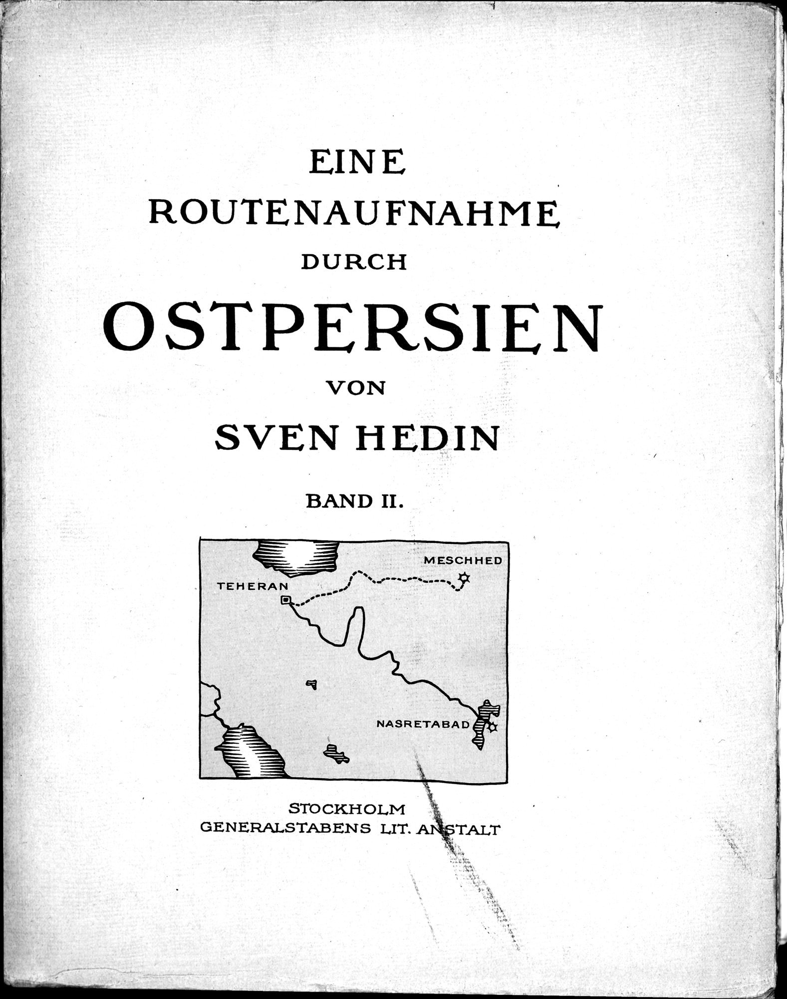 Eine Routenaufnahme durch Ostpersien : vol.2 / 1 ページ（白黒高解像度画像）