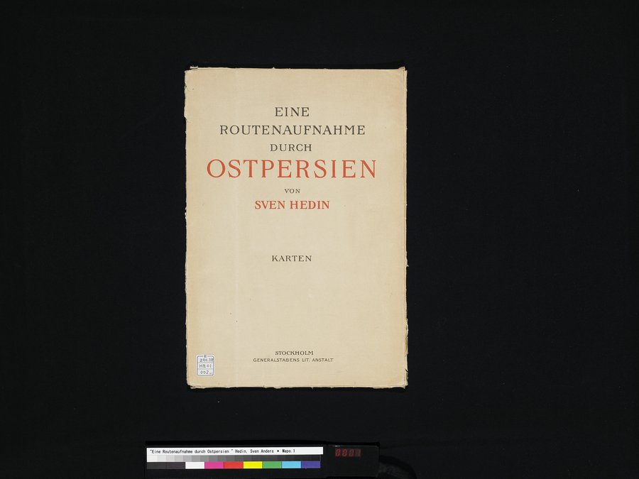 Eine Routenaufnahme durch Ostpersien : vol.3 / 1 ページ（カラー画像）