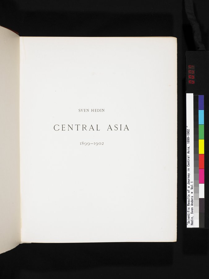 Scientific Results of a Journey in Central Asia, 1899-1902 : vol.1 / 7 ページ（カラー画像）
