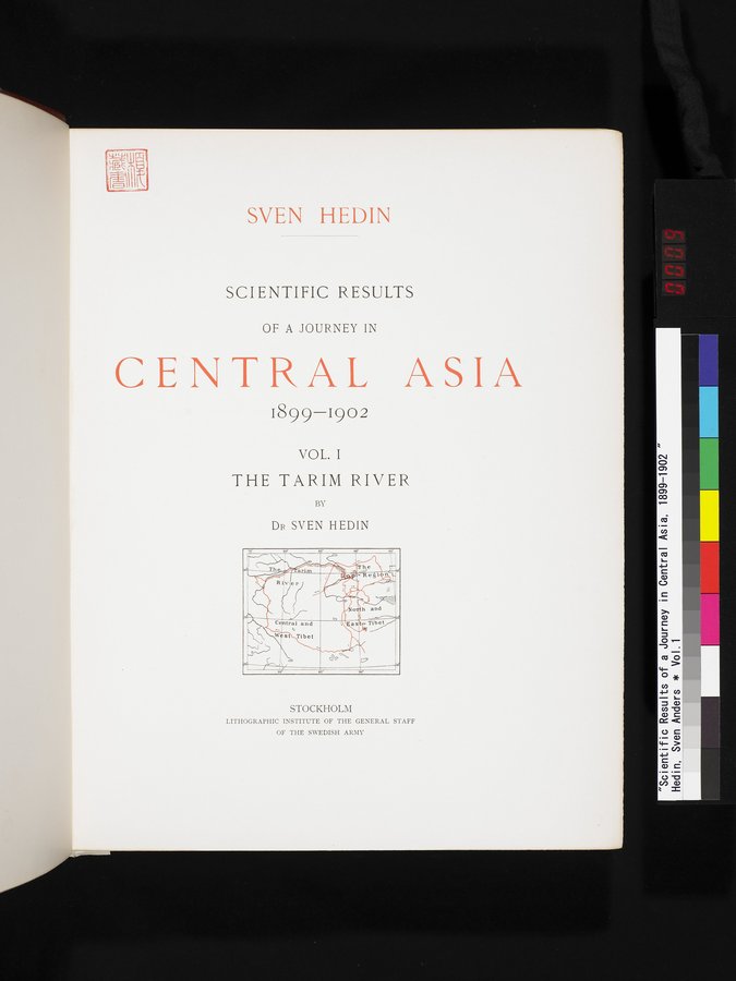 Scientific Results of a Journey in Central Asia, 1899-1902 : vol.1 / Page 9 (Color Image)