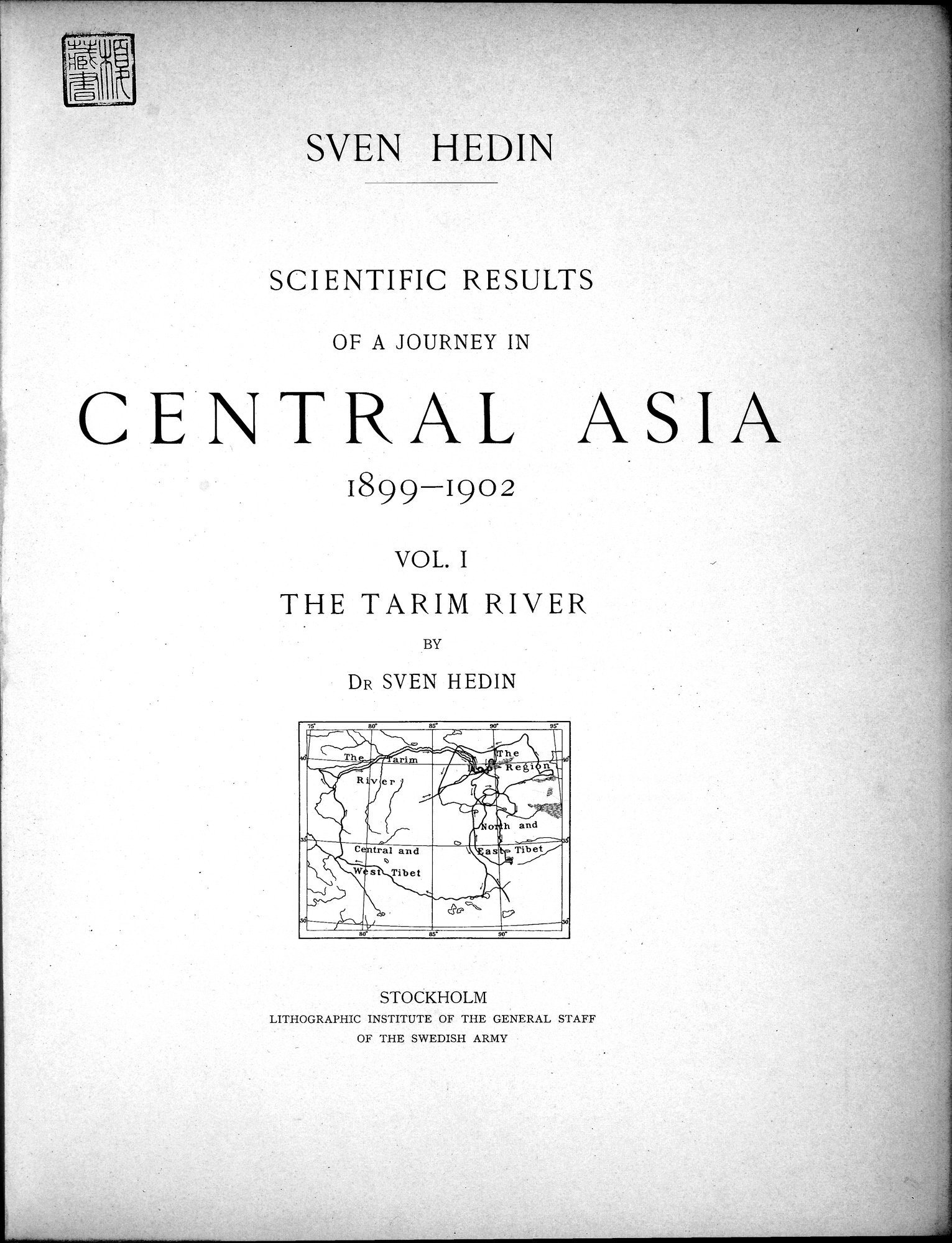 Scientific Results of a Journey in Central Asia, 1899-1902 : vol.1 / 9 ページ（白黒高解像度画像）