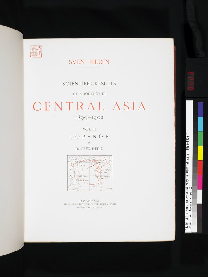 Scientific Results of a Journey in Central Asia, 1899-1902 : vol.2 / 9 ページ（カラー画像）