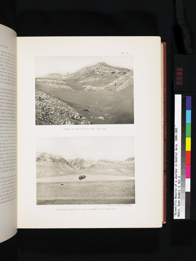 Scientific Results of a Journey in Central Asia, 1899-1902 : vol.2 / 135 ページ（カラー画像）