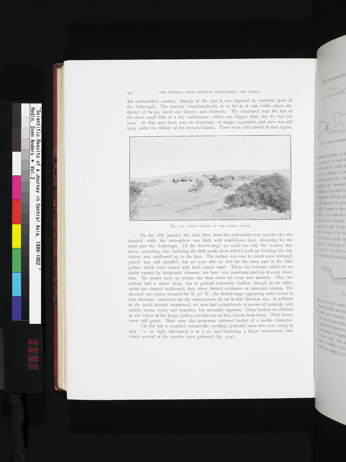 Scientific Results of a Journey in Central Asia, 1899-1902 : vol.2 / 598 ページ（カラー画像）