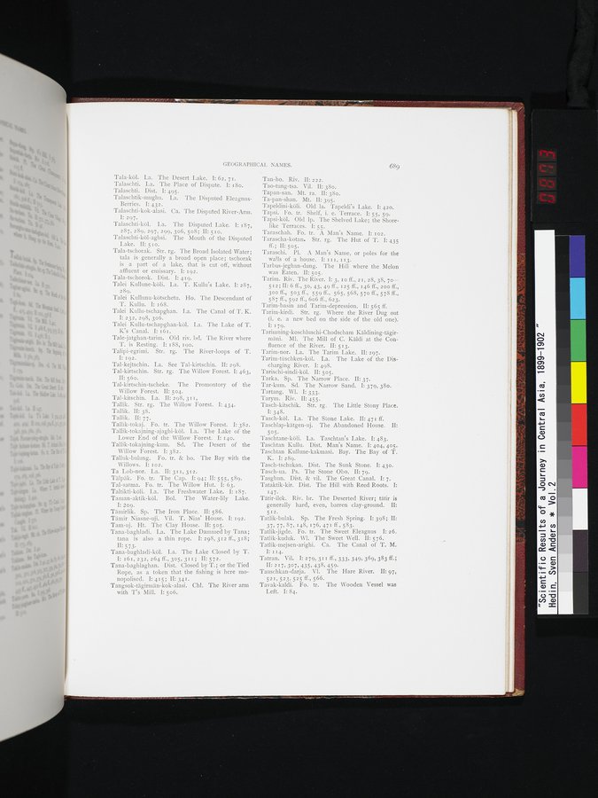 Scientific Results of a Journey in Central Asia, 1899-1902 : vol.2 / Page 873 (Color Image)