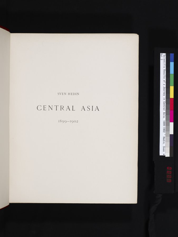 Scientific Results of a Journey in Central Asia, 1899-1902 : vol.3 / 7 ページ（カラー画像）