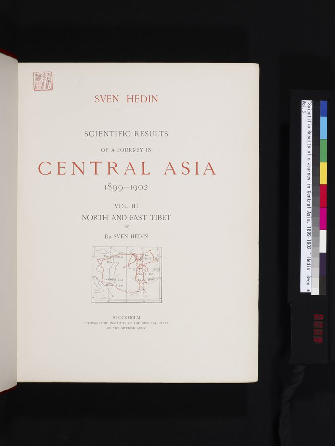 Scientific Results of a Journey in Central Asia, 1899-1902 : vol.3 / 9 ページ（カラー画像）