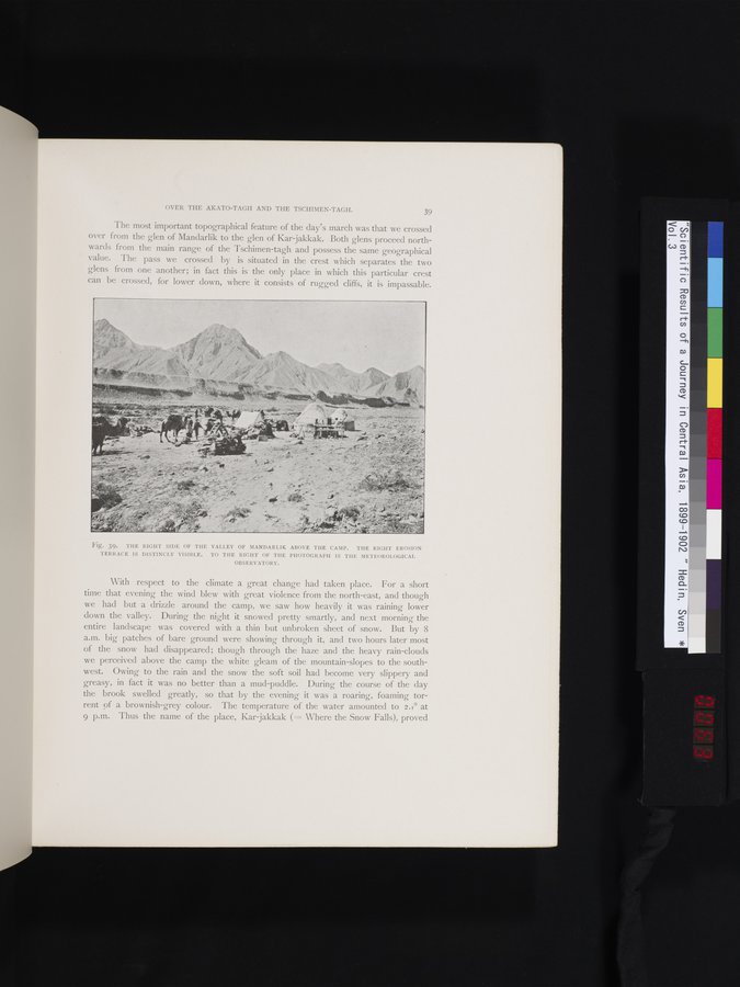 Scientific Results of a Journey in Central Asia, 1899-1902 : vol.3 / 63 ページ（カラー画像）