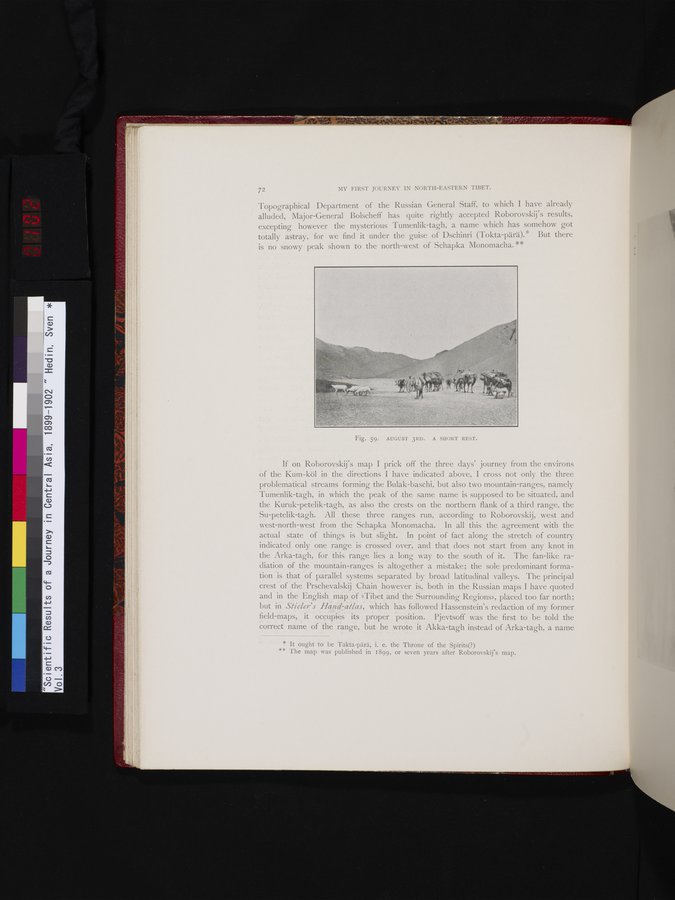 Scientific Results of a Journey in Central Asia, 1899-1902 : vol.3 / 102 ページ（カラー画像）
