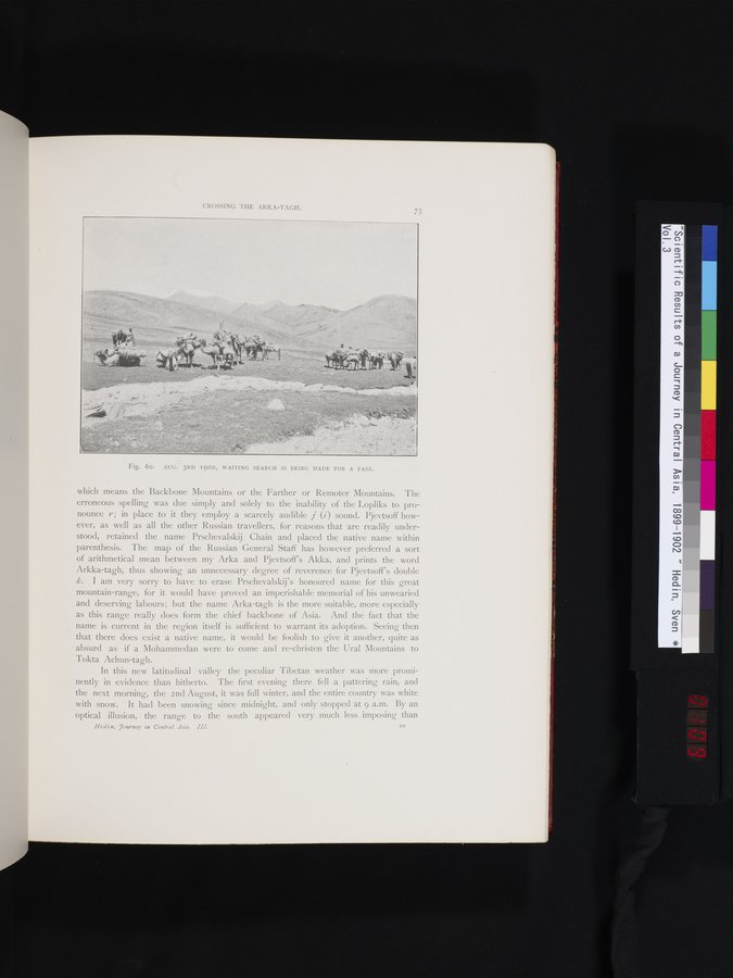 Scientific Results of a Journey in Central Asia, 1899-1902 : vol.3 / 109 ページ（カラー画像）