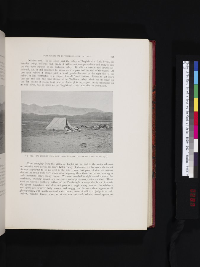 Scientific Results of a Journey in Central Asia, 1899-1902 : vol.3 / Page 287 (Color Image)