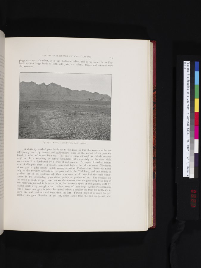 Scientific Results of a Journey in Central Asia, 1899-1902 : vol.3 / 321 ページ（カラー画像）