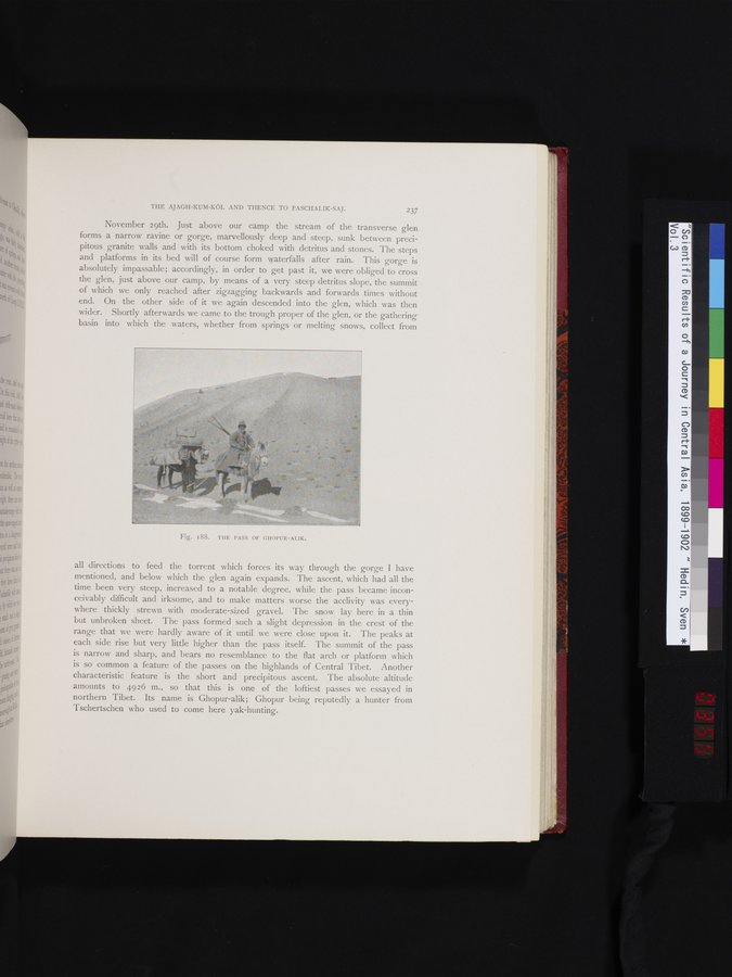 Scientific Results of a Journey in Central Asia, 1899-1902 : vol.3 / 355 ページ（カラー画像）