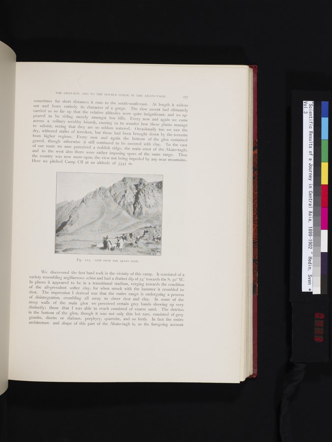Scientific Results of a Journey in Central Asia, 1899-1902 : vol.3 / 413 ページ（カラー画像）