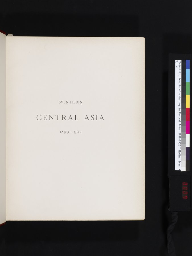 Scientific Results of a Journey in Central Asia, 1899-1902 : vol.4 / 7 ページ（カラー画像）