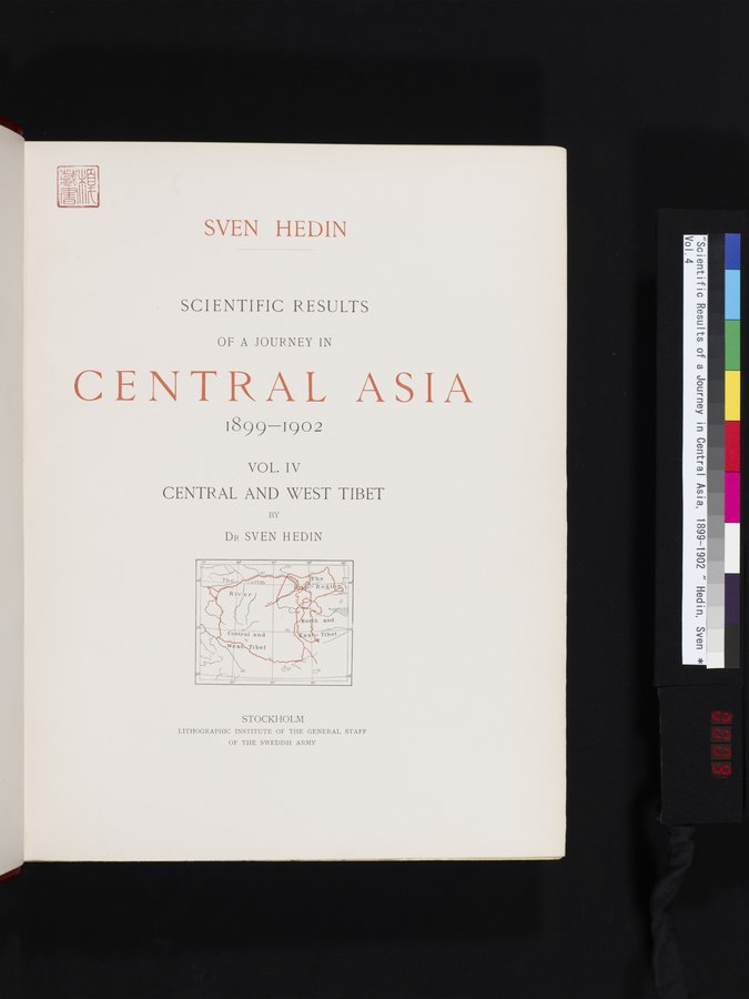 Scientific Results of a Journey in Central Asia, 1899-1902 : vol.4 / 9 ページ（カラー画像）