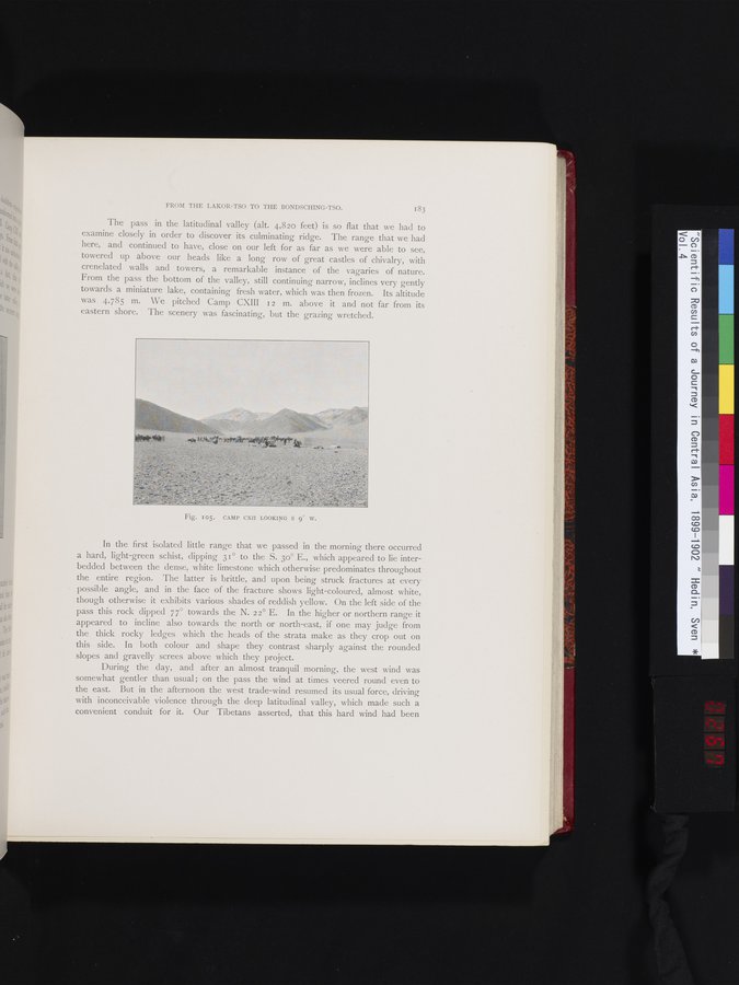 Scientific Results of a Journey in Central Asia, 1899-1902 : vol.4 / 267 ページ（カラー画像）