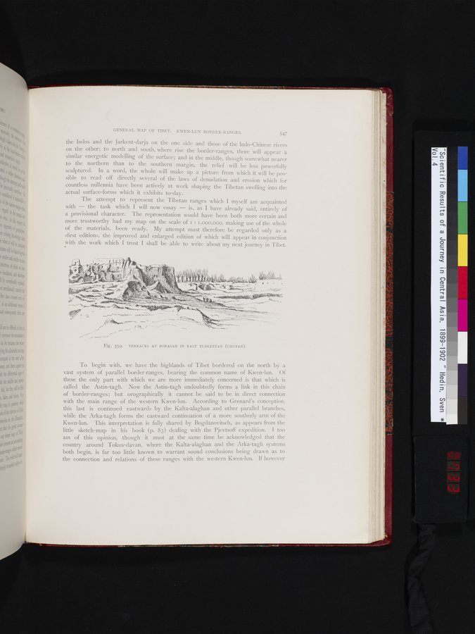 Scientific Results of a Journey in Central Asia, 1899-1902 : vol.4 / 733 ページ（カラー画像）