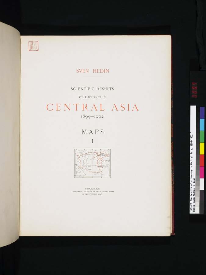 Scientific Results of a Journey in Central Asia, 1899-1902 : vol.7 / 7 ページ（カラー画像）