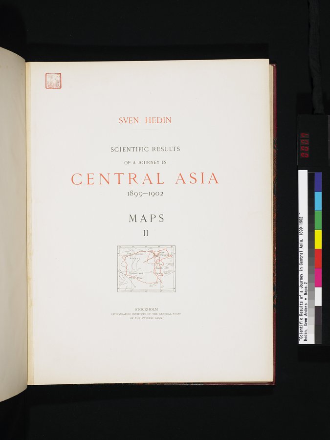 Scientific Results of a Journey in Central Asia, 1899-1902 : vol.8 / 7 ページ（カラー画像）
