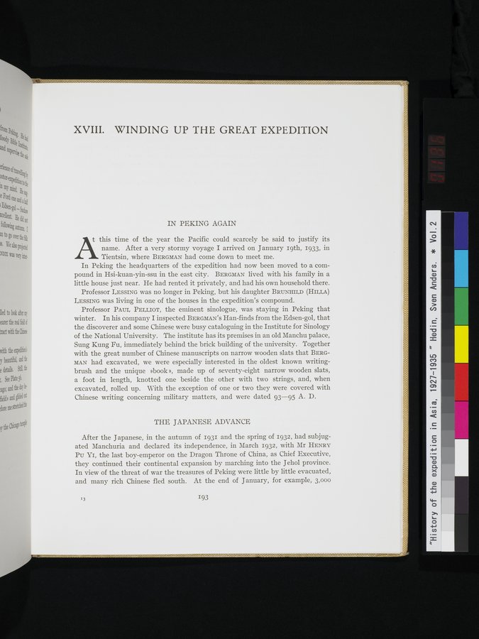 History of the Expedition in Asia, 1927-1935 : vol.2 / Page 271 (Color Image)