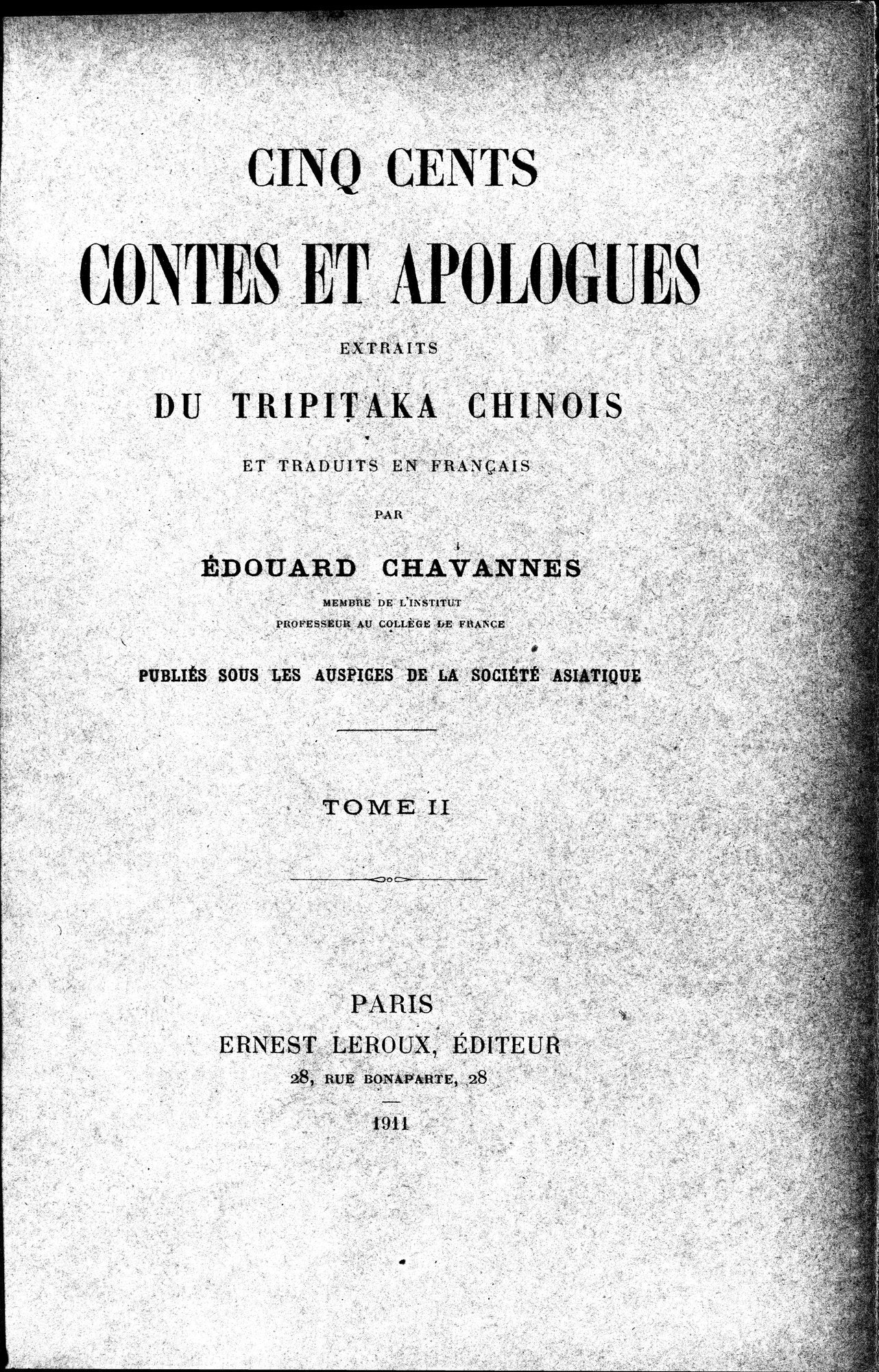Cinq Cents Contes et Apologues : vol.2 / Page 7 (Grayscale High Resolution Image)