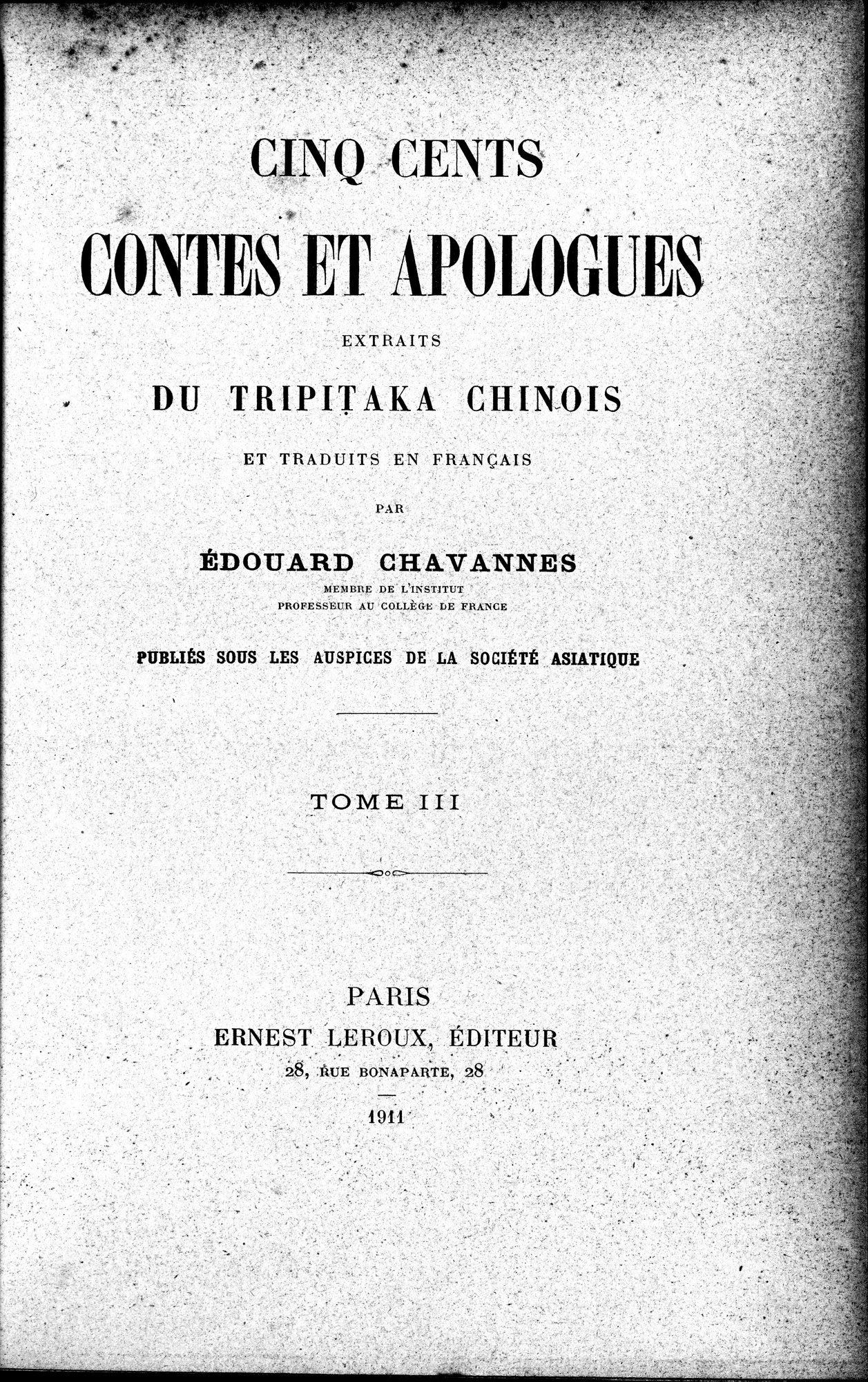 Cinq Cents Contes et Apologues : vol.3 / 13 ページ（白黒高解像度画像）