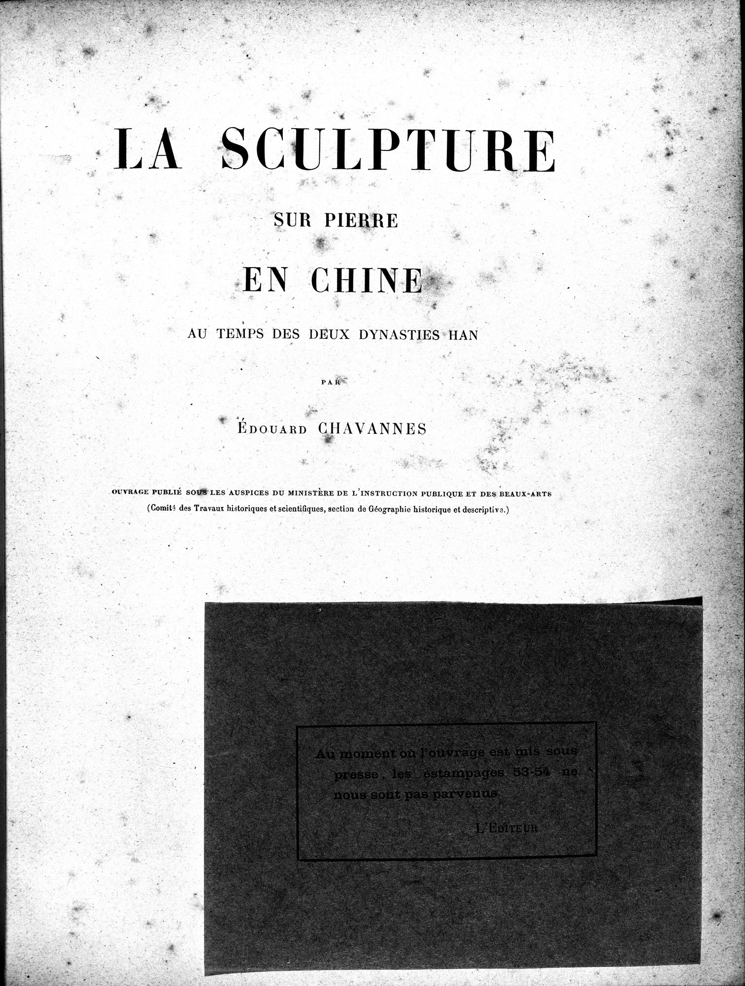 La Sculpture sur Pierre en Chine au Temps des Deux Dynasties Han : vol.1 / 11 ページ（白黒高解像度画像）