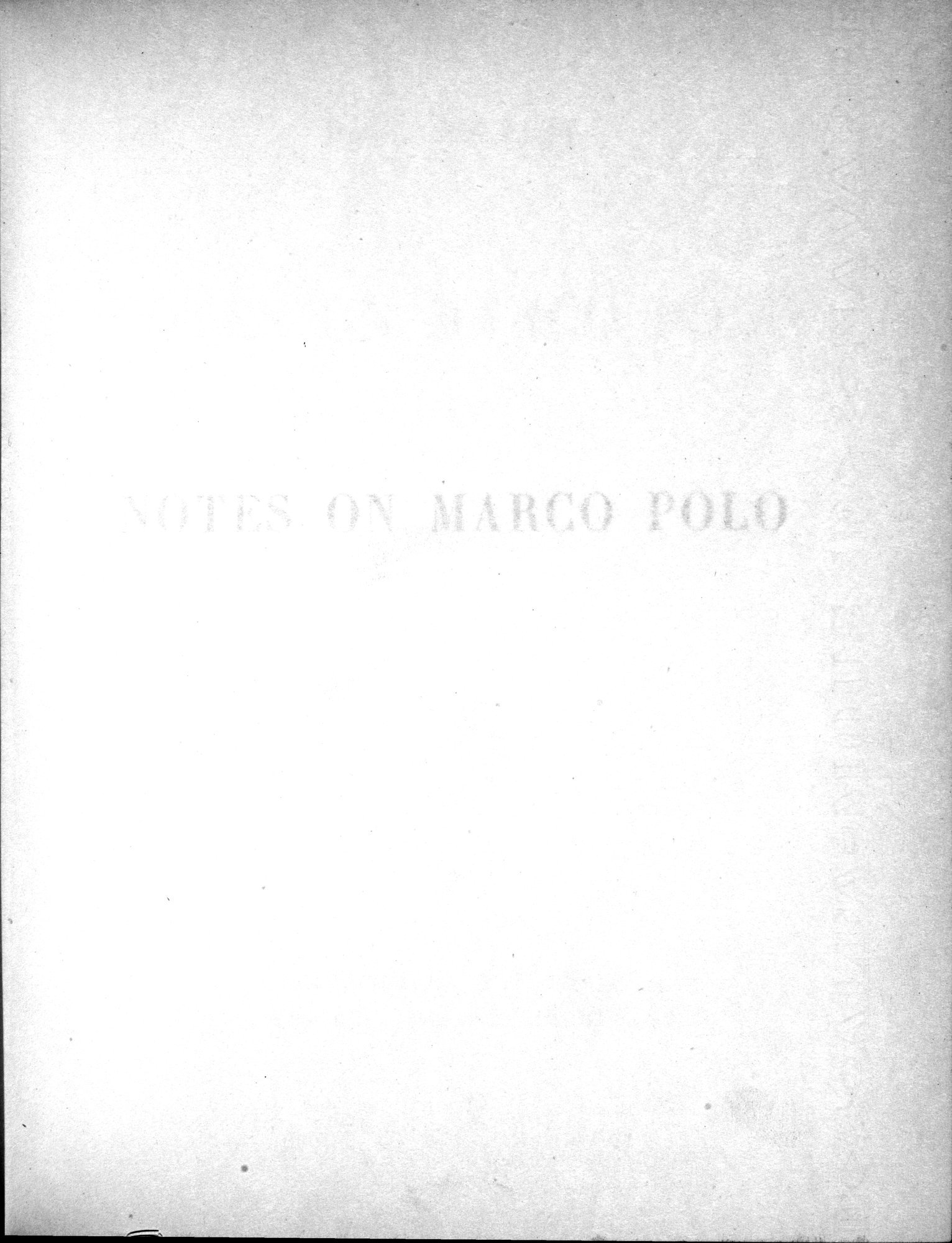 Notes on Marco Polo : vol.1 / 7 ページ（白黒高解像度画像）