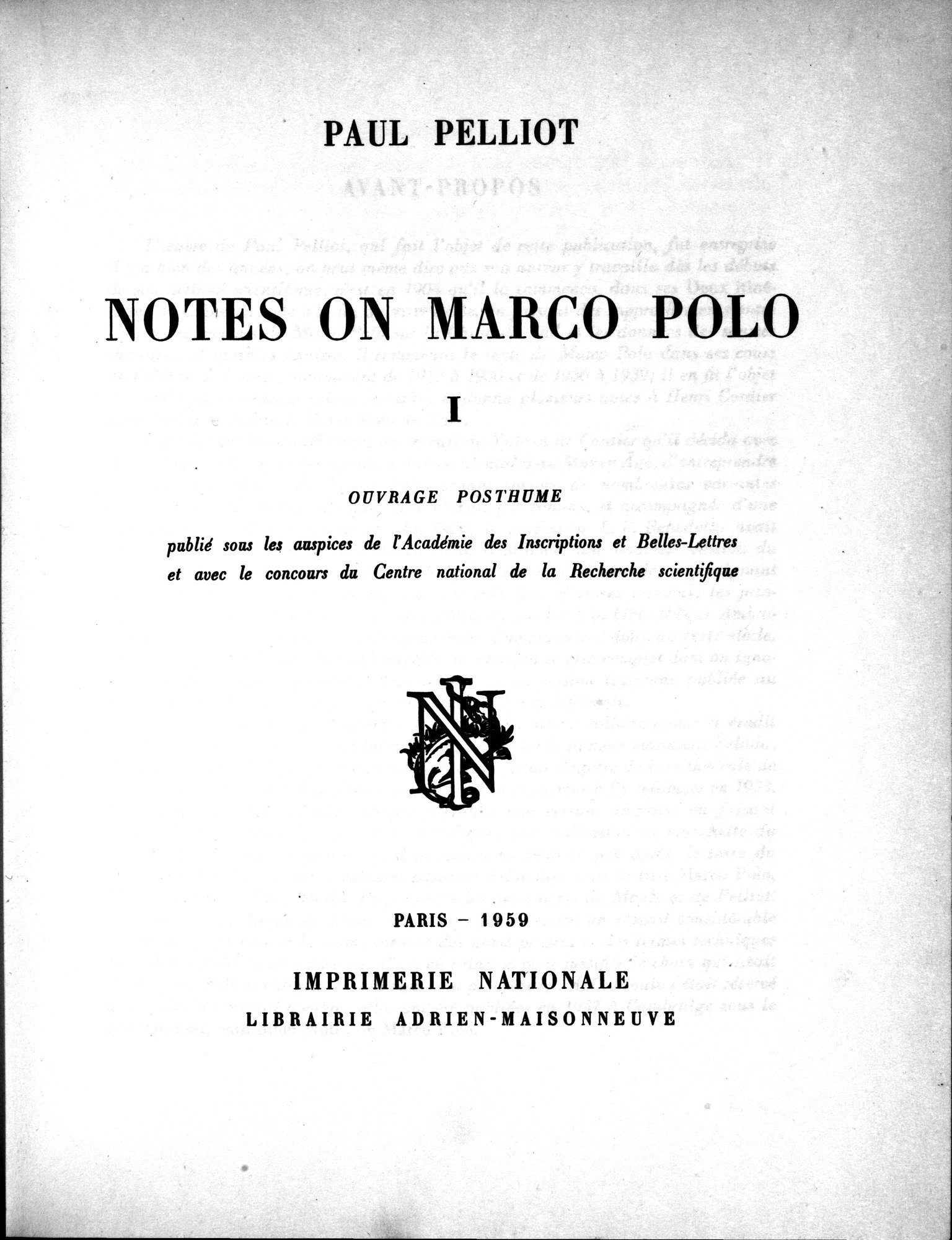 Notes on Marco Polo : vol.1 / 11 ページ（白黒高解像度画像）