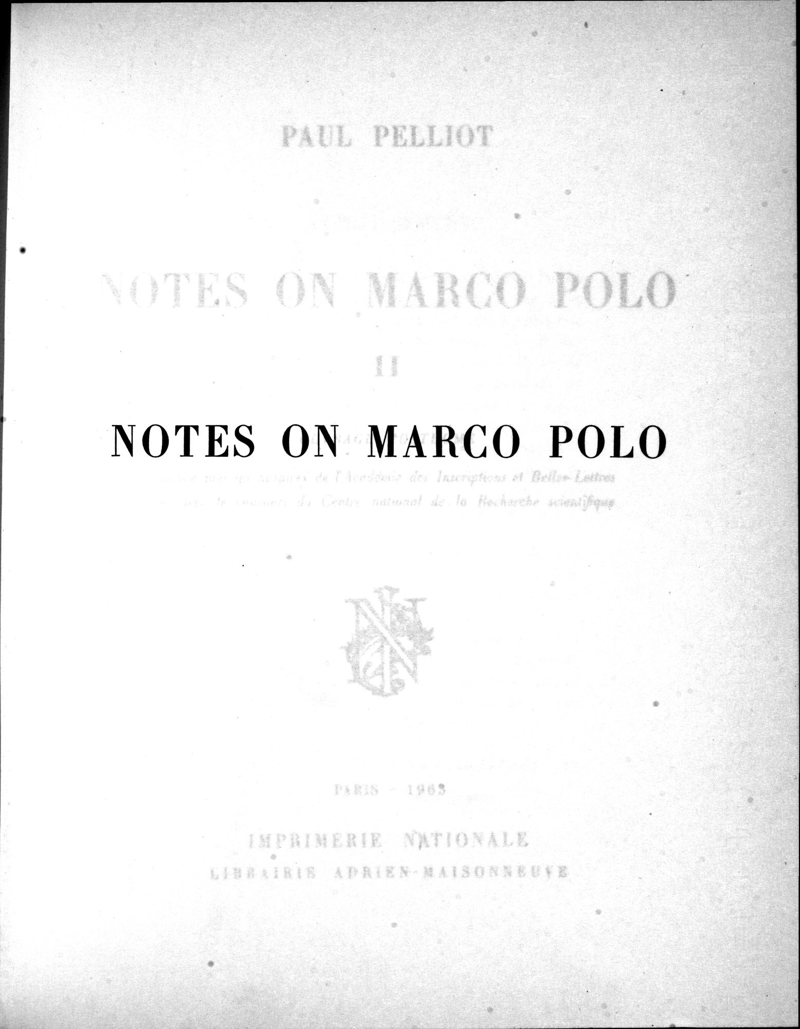 Notes on Marco Polo : vol.2 / 9 ページ（白黒高解像度画像）