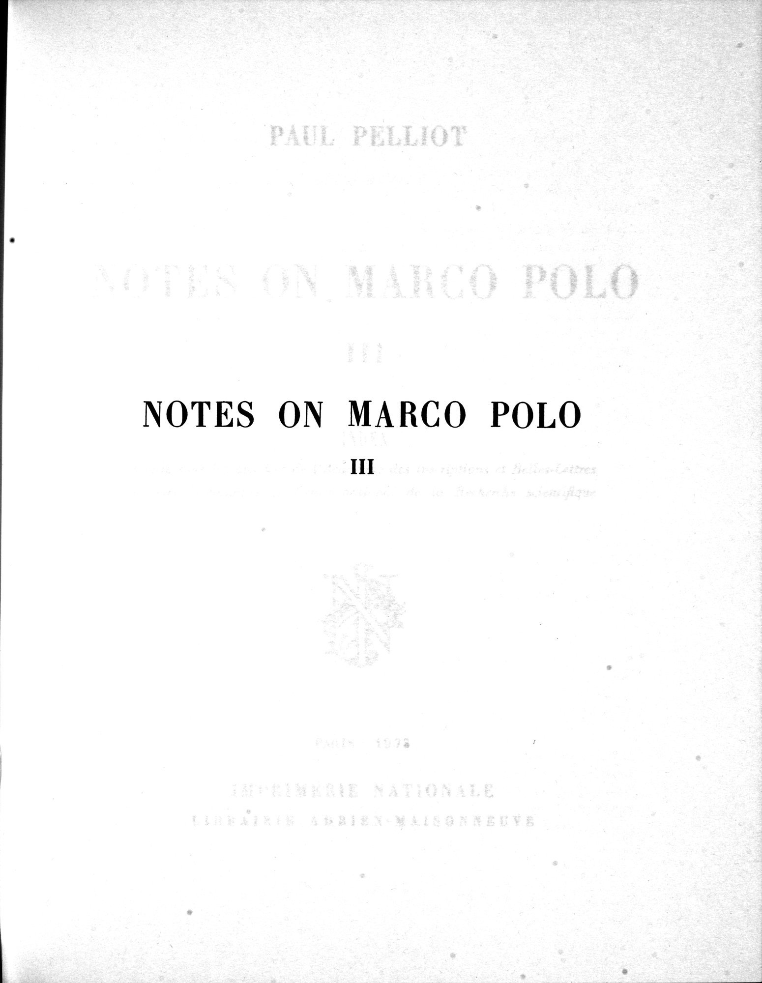 Notes on Marco Polo : vol.3 / 9 ページ（白黒高解像度画像）