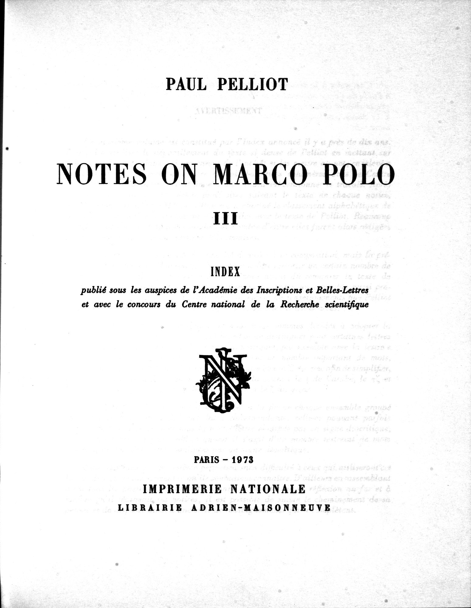 Notes on Marco Polo : vol.3 / 11 ページ（白黒高解像度画像）