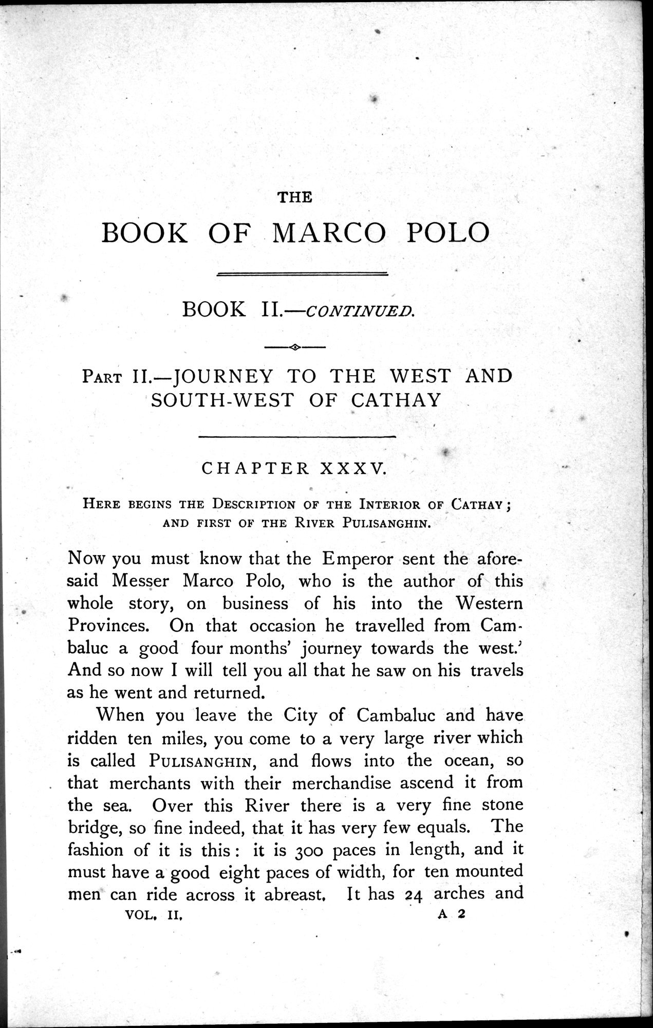The Book of Ser Marco Polo : vol.2 / Page 35 (Grayscale High Resolution Image)