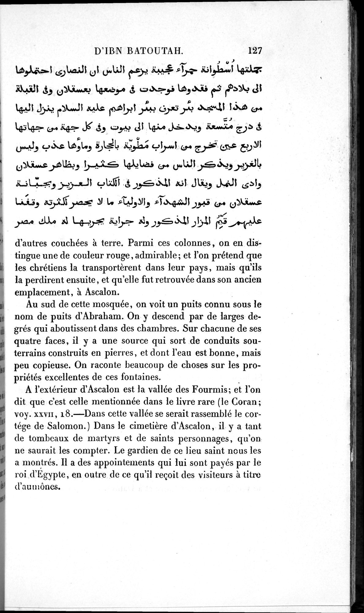 Voyages d'Ibn Batoutah : vol.1 / 187 ページ（白黒高解像度画像）