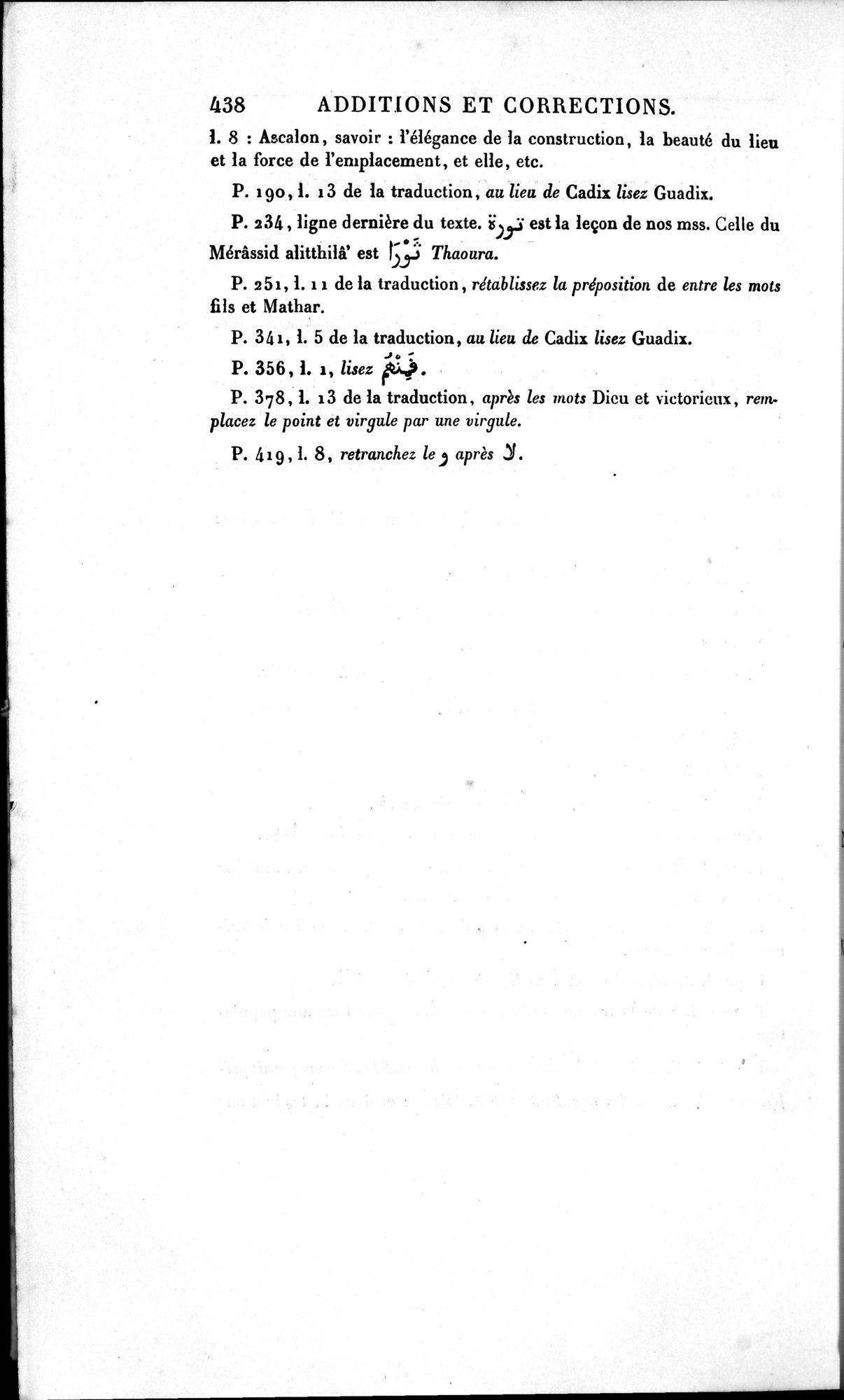 Voyages d'Ibn Batoutah : vol.1 / 498 ページ（白黒高解像度画像）