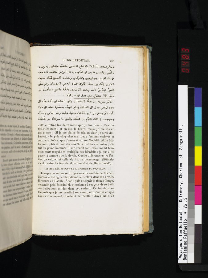 Voyages d'Ibn Batoutah : vol.3 / 483 ページ（カラー画像）