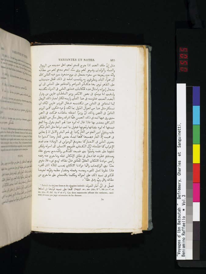 Voyages d'Ibn Batoutah : vol.3 / 505 ページ（カラー画像）